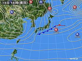 実況天気図(2025年01月15日)