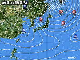 実況天気図(2025年01月29日)