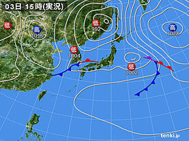 実況天気図(2025年05月03日)