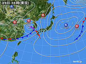 実況天気図(2025年05月09日)