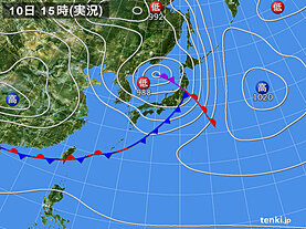 実況天気図(2025年05月10日)