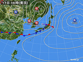 実況天気図(2025年05月17日)
