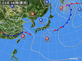 実況天気図(2025年05月23日)
