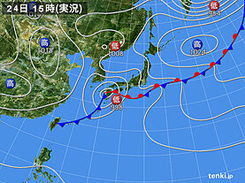 実況天気図(2025年05月24日)