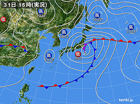 実況天気図(2025年05月31日)