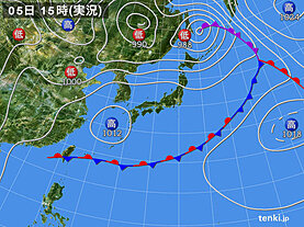 実況天気図(2025年06月05日)