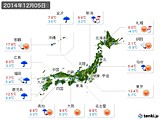 実況天気(2014年12月05日)