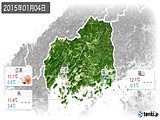 2015年01月04日の広島県の実況天気