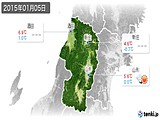 2015年01月05日の山形県の実況天気