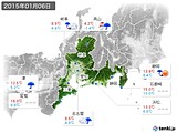 2015年01月06日の東海地方の実況天気