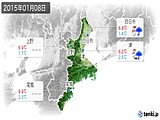 2015年01月08日の三重県の実況天気
