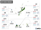 2015年01月09日の沖縄県の実況天気