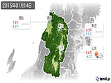 2015年01月14日の山形県の実況天気