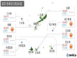 2015年01月24日の沖縄県の実況天気
