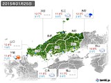 2015年01月25日の中国地方の実況天気