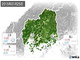 2015年01月25日の広島県の実況天気