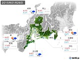 2015年01月26日の東海地方の実況天気