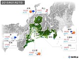 2015年01月27日の東海地方の実況天気