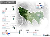 2015年01月27日の東京都の実況天気