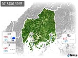 2015年01月29日の広島県の実況天気