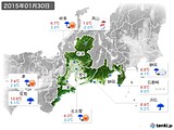 2015年01月30日の東海地方の実況天気