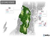 2015年01月30日の山形県の実況天気