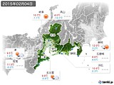 実況天気(2015年02月04日)