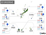 実況天気(2015年02月04日)