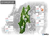 2015年02月10日の長野県の実況天気