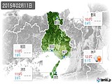 2015年02月11日の兵庫県の実況天気