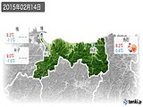 2015年02月14日の鳥取県の実況天気