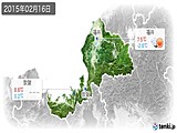 2015年02月16日の福井県の実況天気