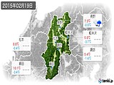 2015年02月19日の長野県の実況天気