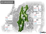 2015年02月20日の長野県の実況天気