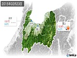 2015年02月23日の富山県の実況天気