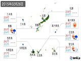 2015年02月26日の沖縄県の実況天気