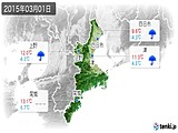 2015年03月01日の三重県の実況天気