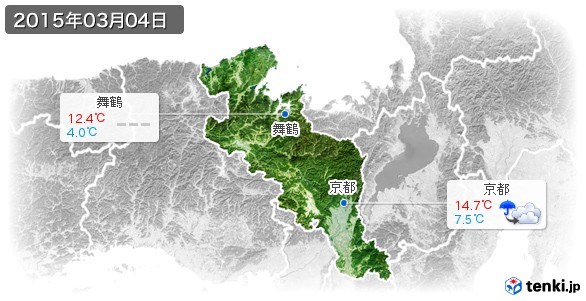 京都府(2015年03月04日の天気