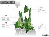 2015年03月28日の青森県の実況天気