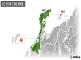 2015年03月30日の石川県の実況天気