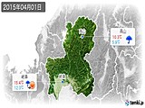 2015年04月01日の岐阜県の実況天気