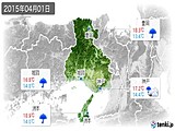 2015年04月01日の兵庫県の実況天気