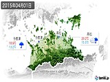 2015年04月01日の香川県の実況天気