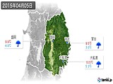 2015年04月05日の岩手県の実況天気