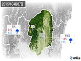 2015年04月07日の栃木県の実況天気