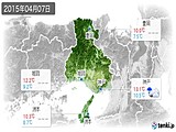 2015年04月07日の兵庫県の実況天気