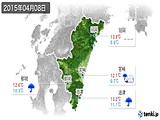 2015年04月08日の宮崎県の実況天気