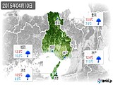 2015年04月10日の兵庫県の実況天気