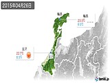 2015年04月26日の石川県の実況天気
