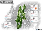 2015年04月26日の長野県の実況天気